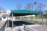 Finished Shade Canopy for Tennis Area