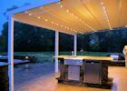 Weather Proof Retractable Pergola awning with Lights